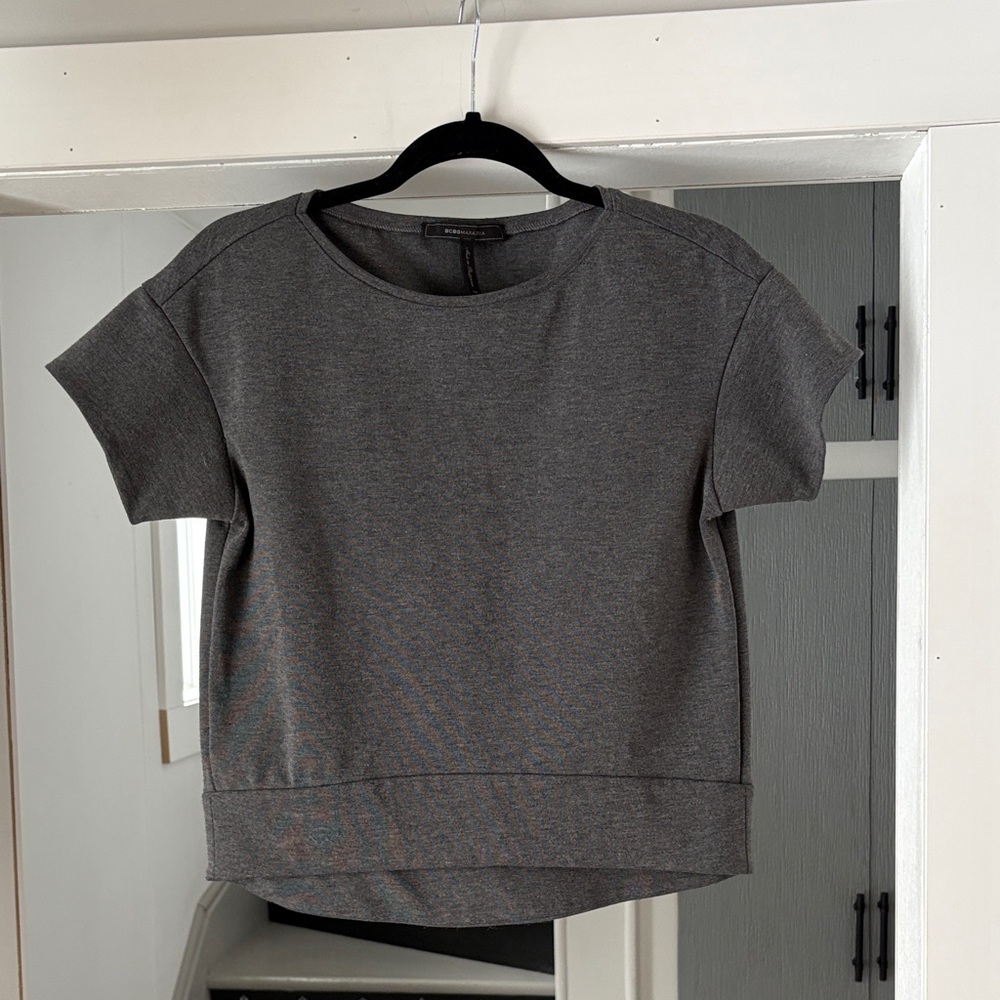 Gray Short Sleeve Top